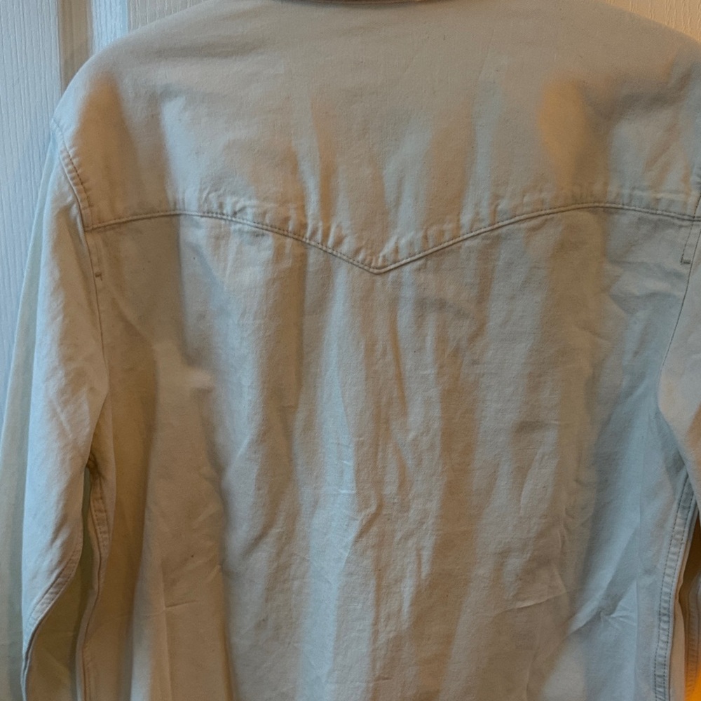 Levi’s White (Ecru) Western Long Sleeve Snap-Up Shirt - Picture 9 of 11